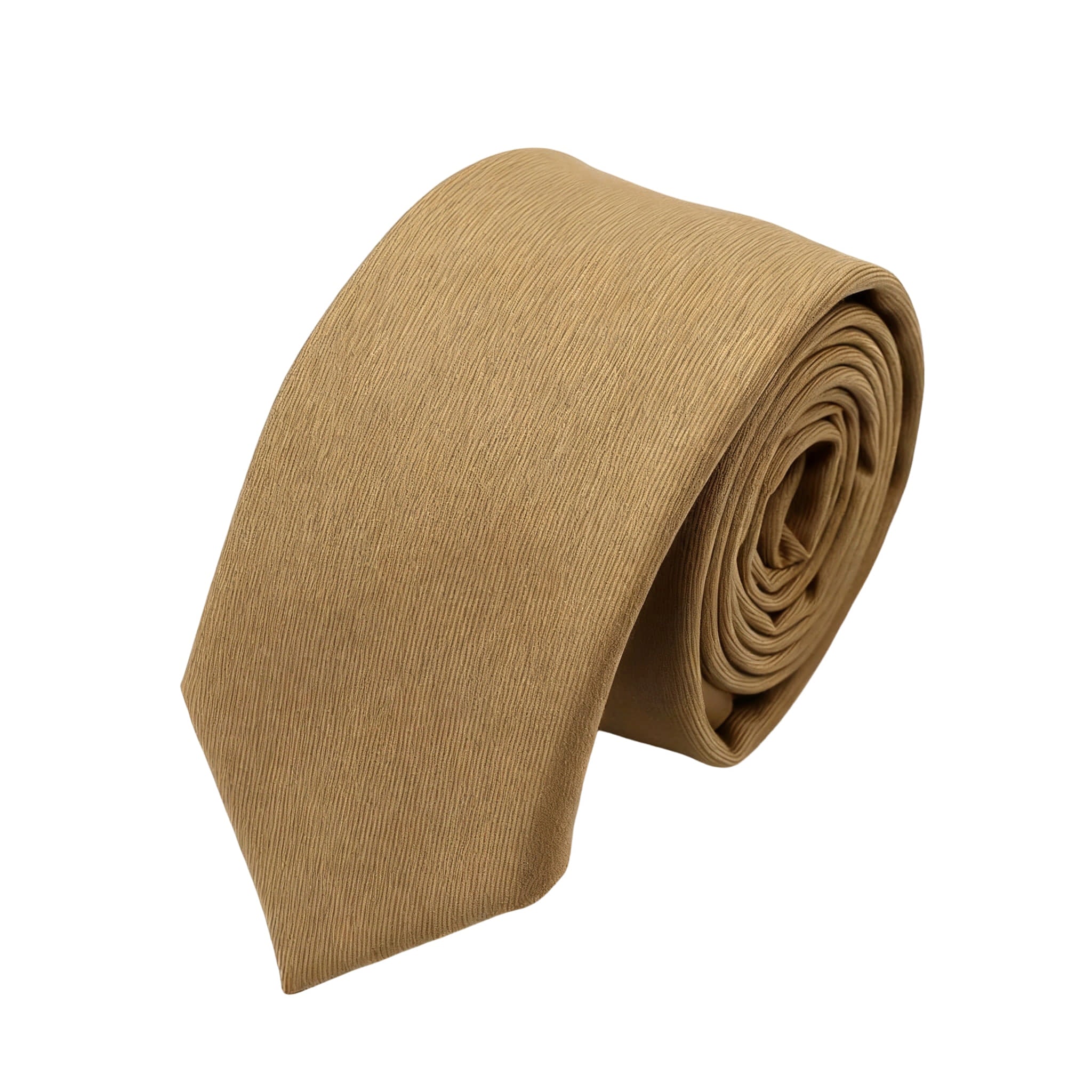 Khaki Khaki Solid Necktie
