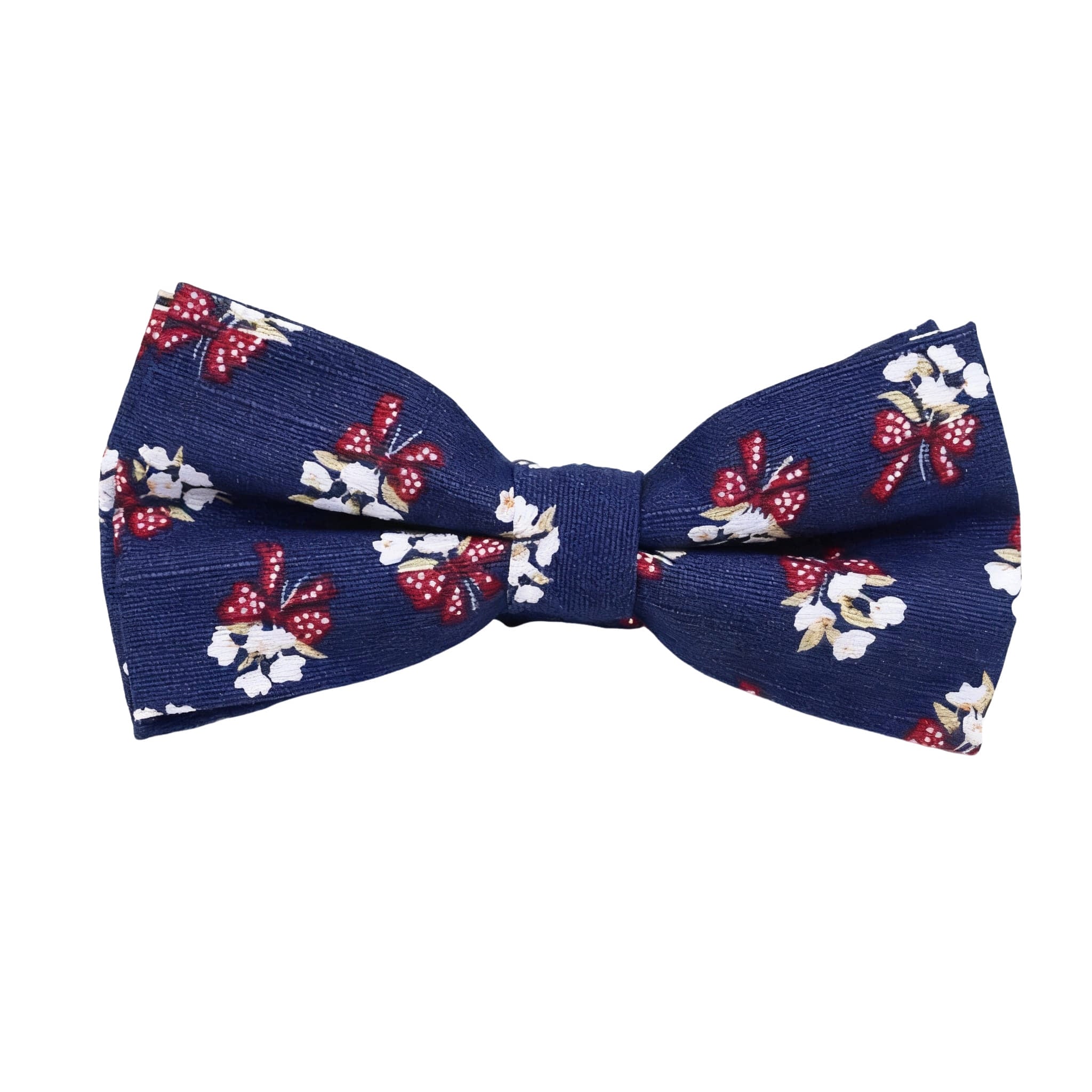 Navy Floral Bow Tie