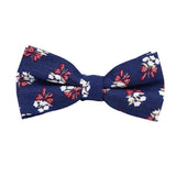 Navy Floral Bow Tie