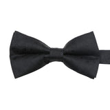 Black Black Patterned Bowtie