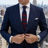 Navy With Red Stripe Necktie