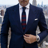 Navy With Red Stripe Necktie