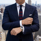 Navy With Red Stripe Necktie
