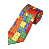 Multicolor Red Blocks Necktie