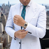 Light Blue with Teal Medallion Necktie