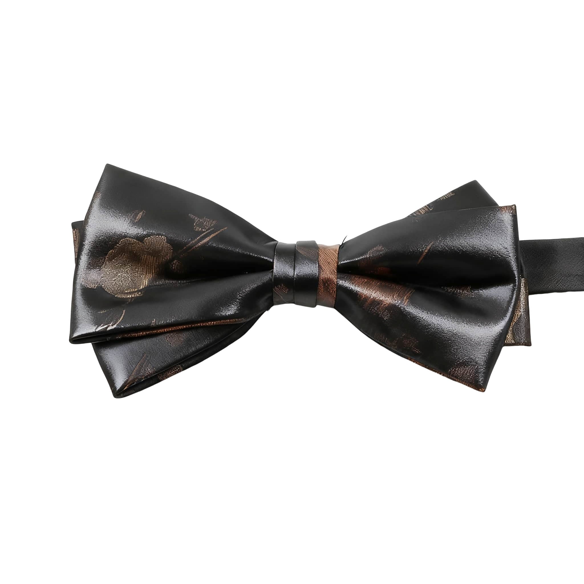 Black Gold Floral Bowtie