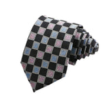Black Blue Square Necktie