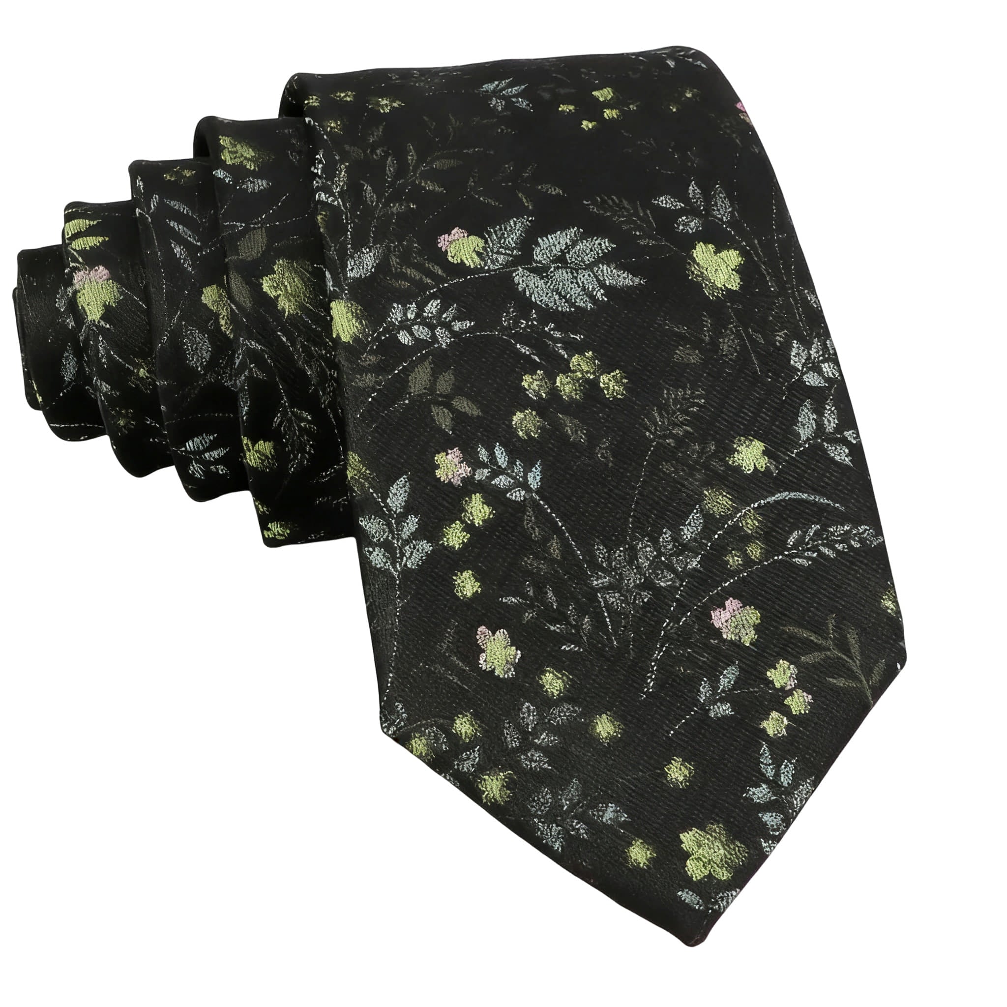 Purple Pink Floral Necktie