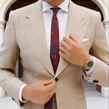 Red With Blue Paisley Necktie