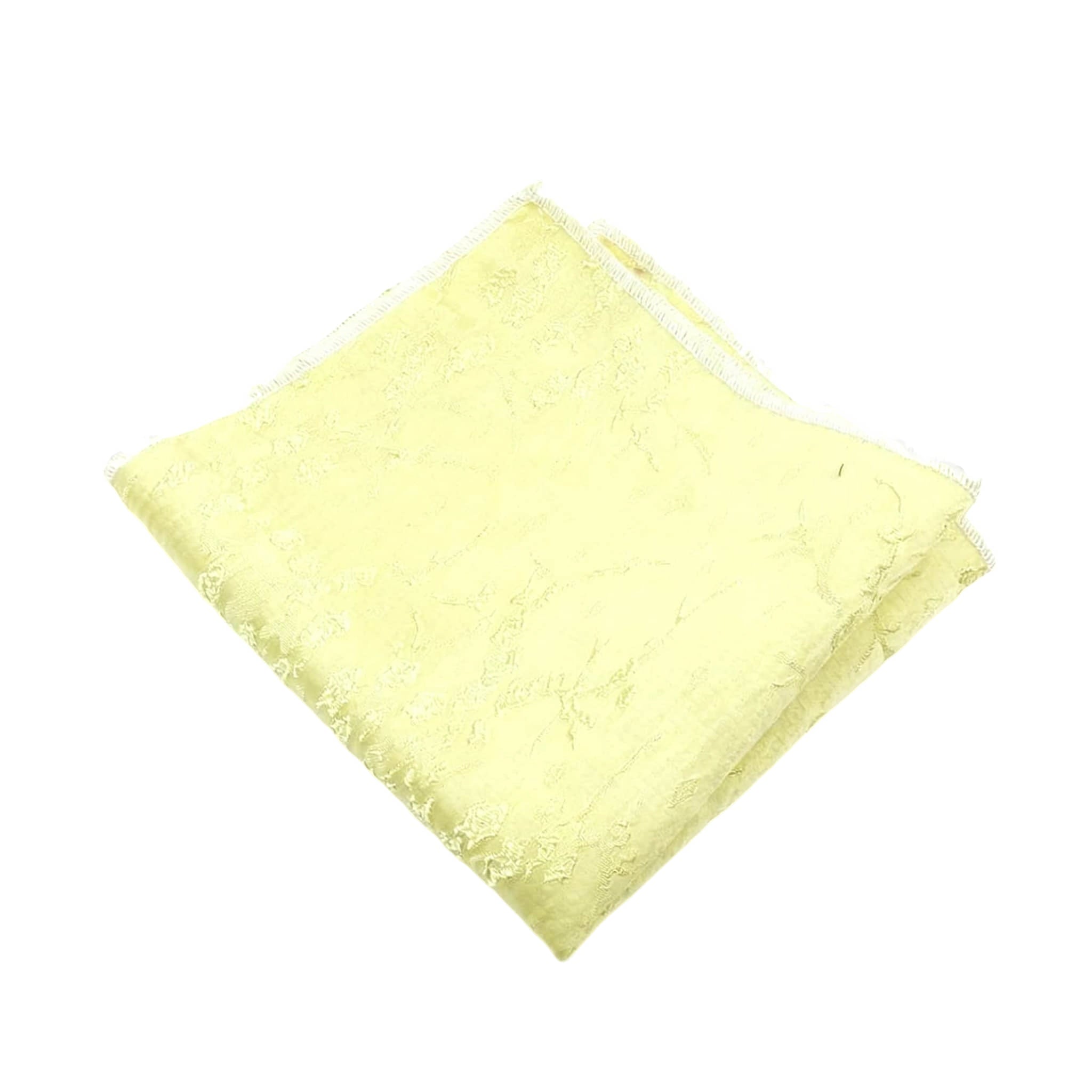 Lime Green Floral Pocket Square