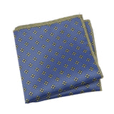 Blue Yellow Floral Pocket Square