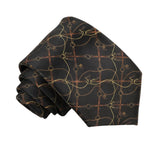 Blcak and Brown Art Deco Necktie