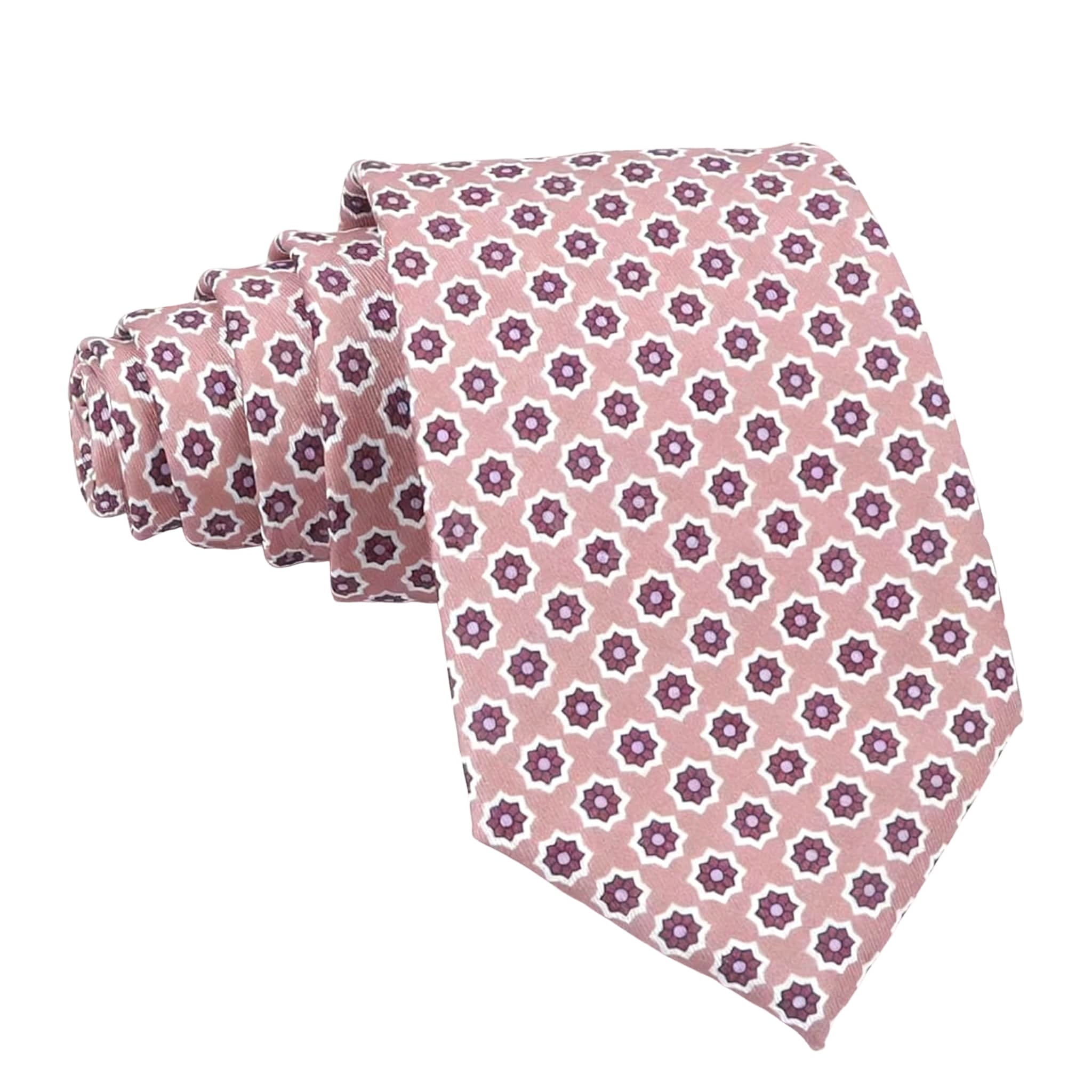Mauve Purple Geometric Necktie