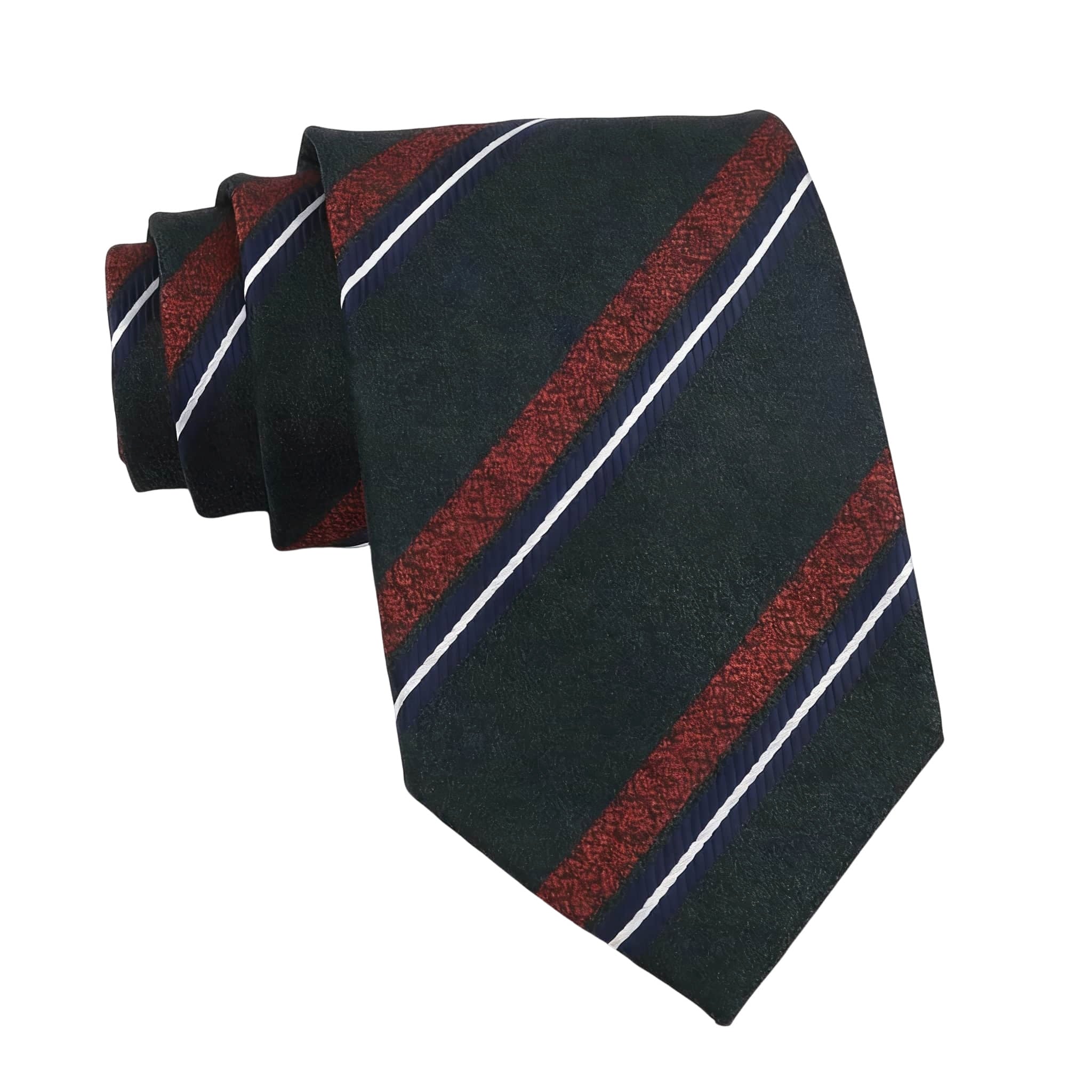Green Red Striped Necktie