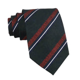 Green Red Striped Necktie