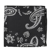 Olive Green Blue Paisley Pocket Square