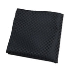 Black Black Checkered Pocket Square