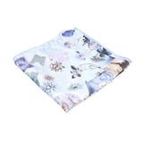 Light Blue Blue Floral Pocket Square