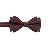 Burgundy Yellow Geometric Bowtie