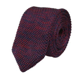 Burgundy Dark Red Knitted Necktie