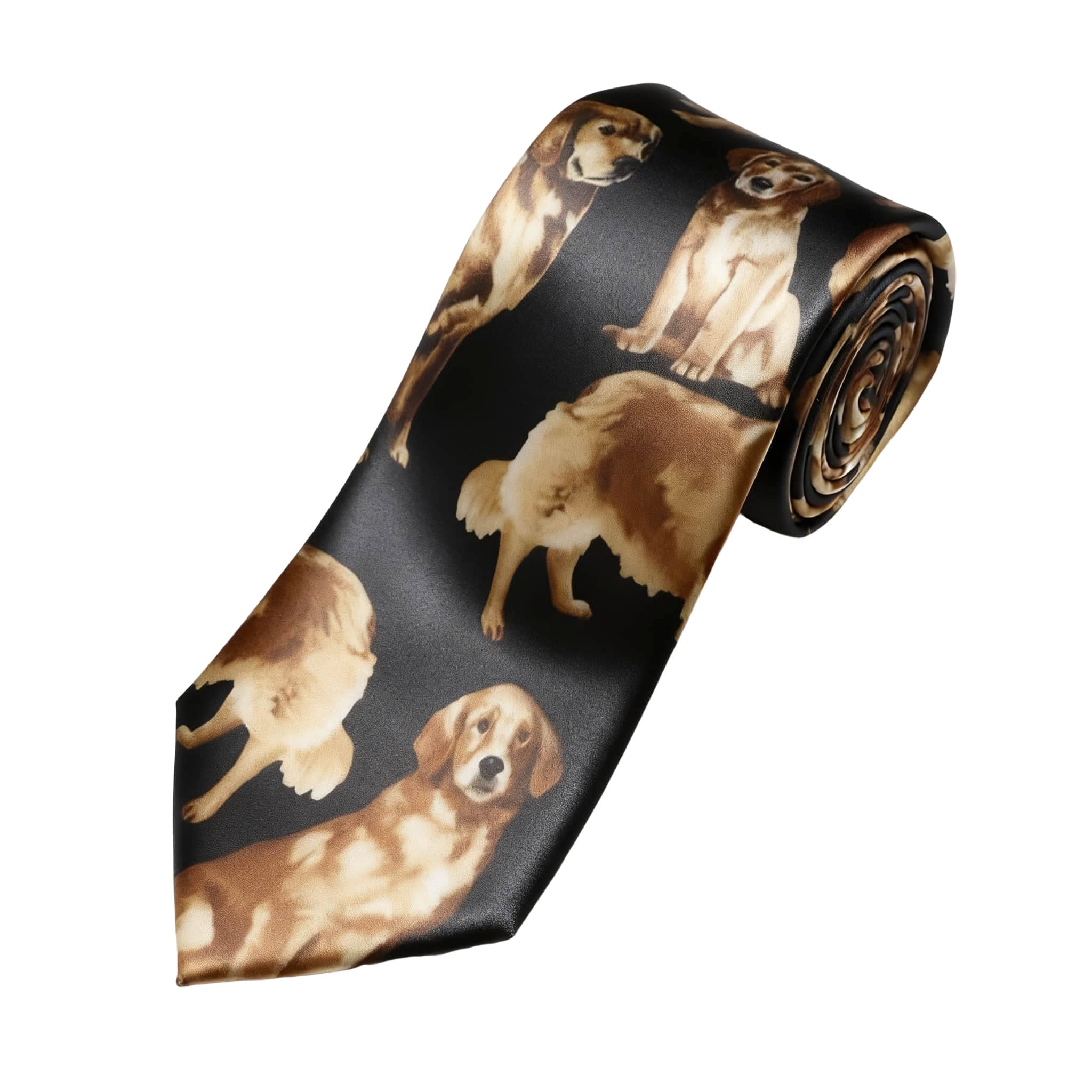 Black Brown Dog Necktie