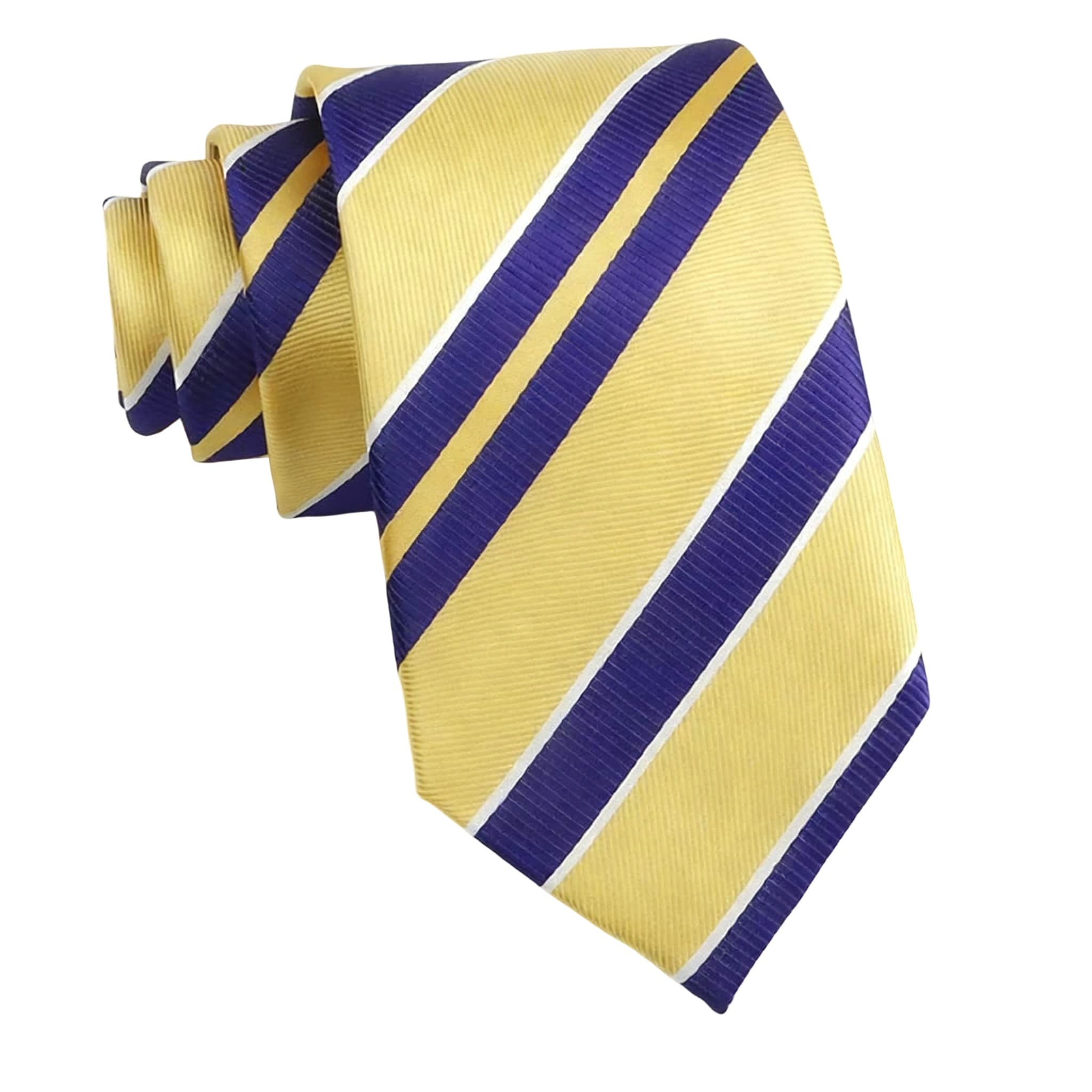 Yellow Blue Striped Necktie