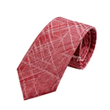 Dusty Rose White Plaid Necktie