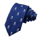 Blue White Skull Necktie