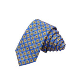 Blue With Yellow Floral Necktie