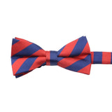 Red Navy Striped Bowtie