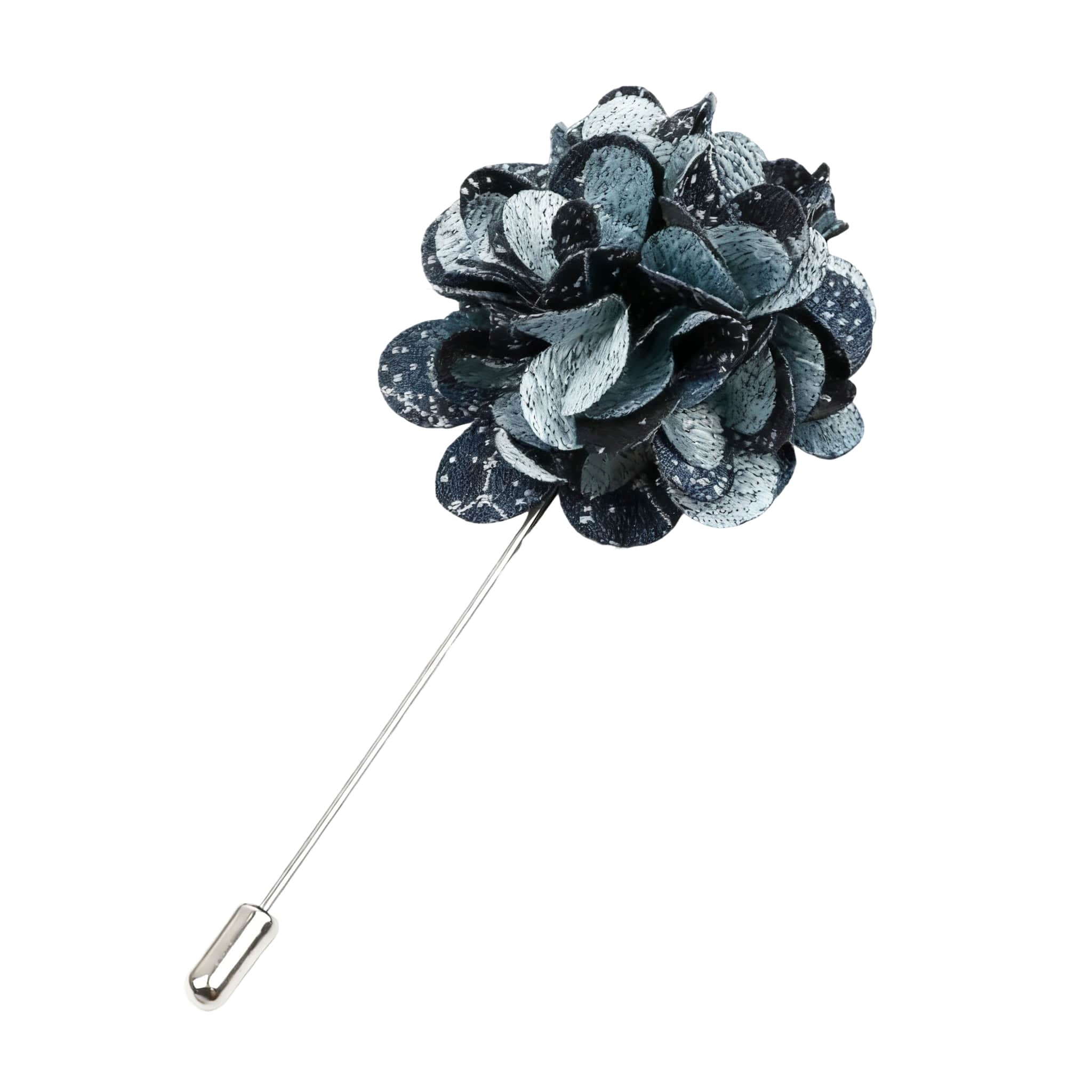 Black Light Blue Polka Dot Lapel Pin