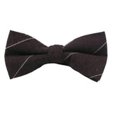 Brown Striped Bow Tie