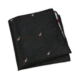 Black Red Figure Pocket Square