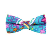 Teal Floral Bow Tie