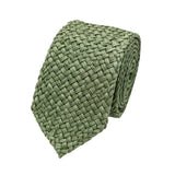 Green Grey Textured Necktie