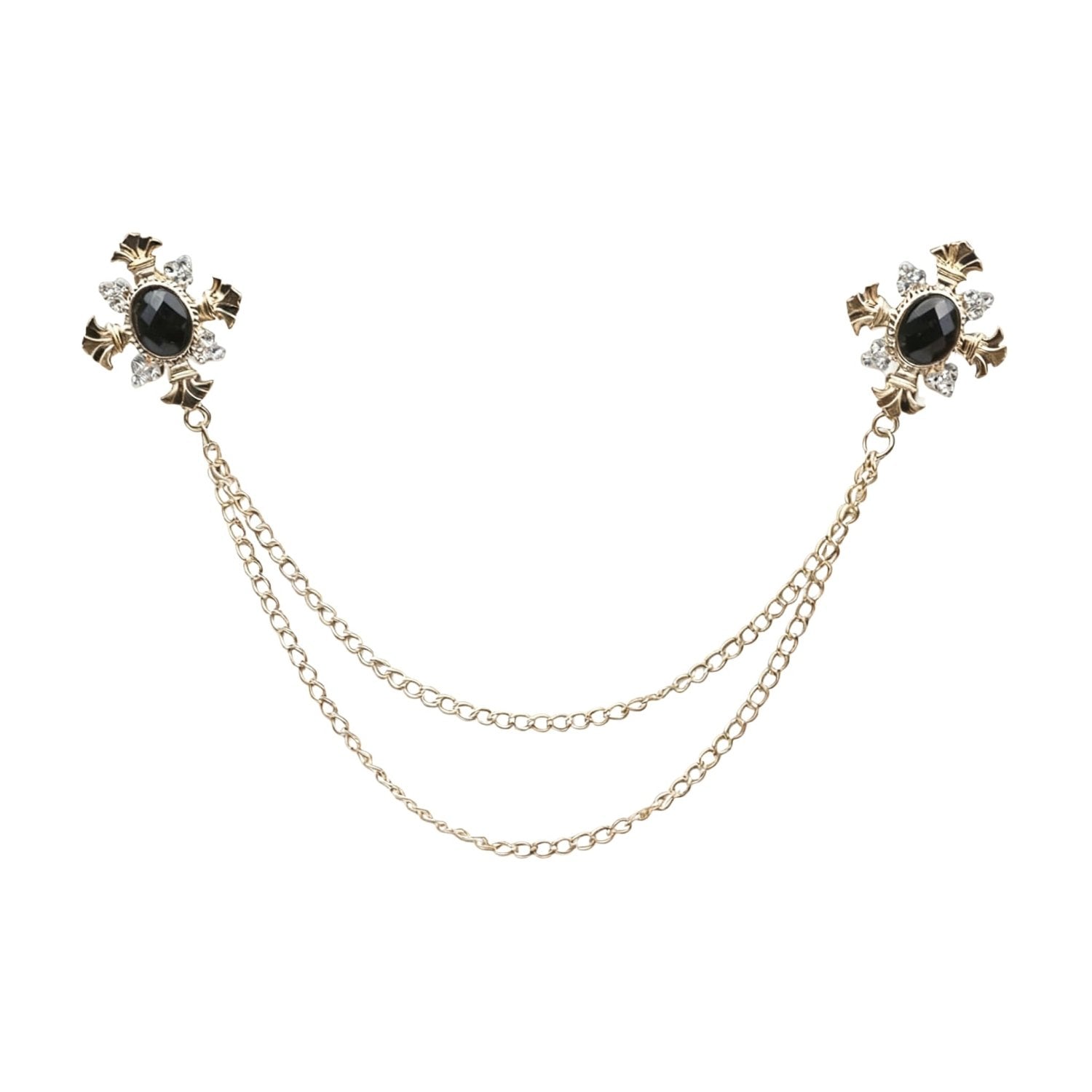 Gold Black Chain Accessorie