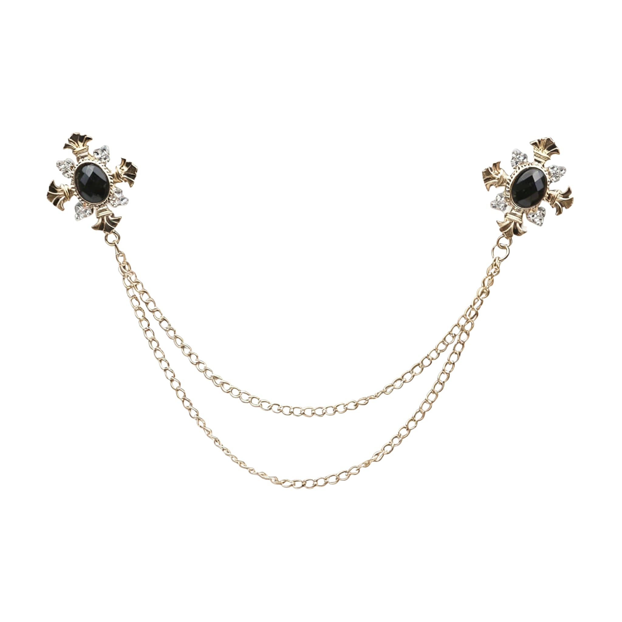 Gold Black Chain Accessorie