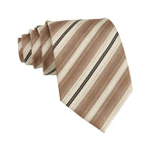 Brown Black Striped Necktie