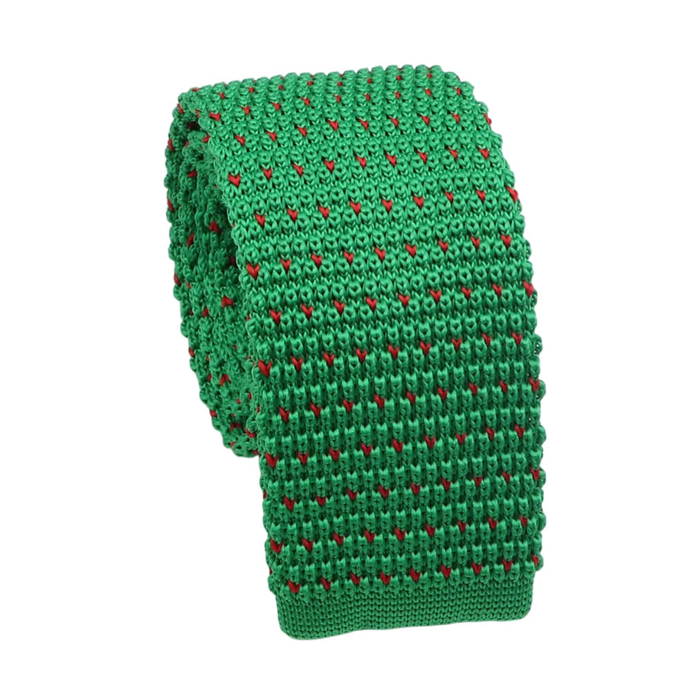 Green Red Dotted Necktie