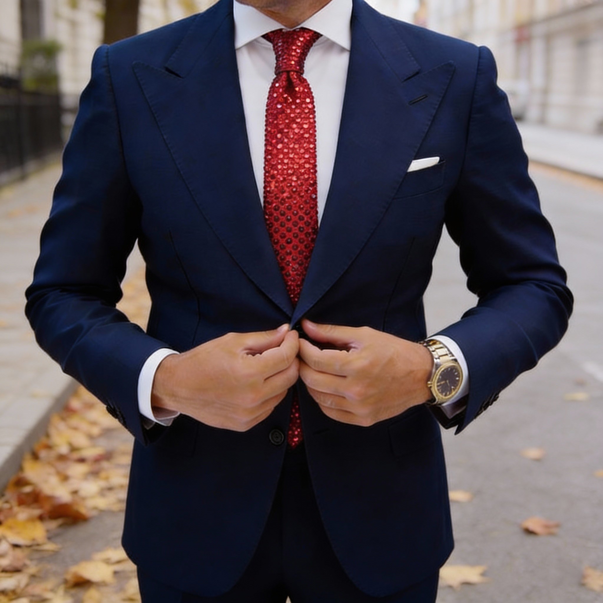Red With Black Dots Necktie