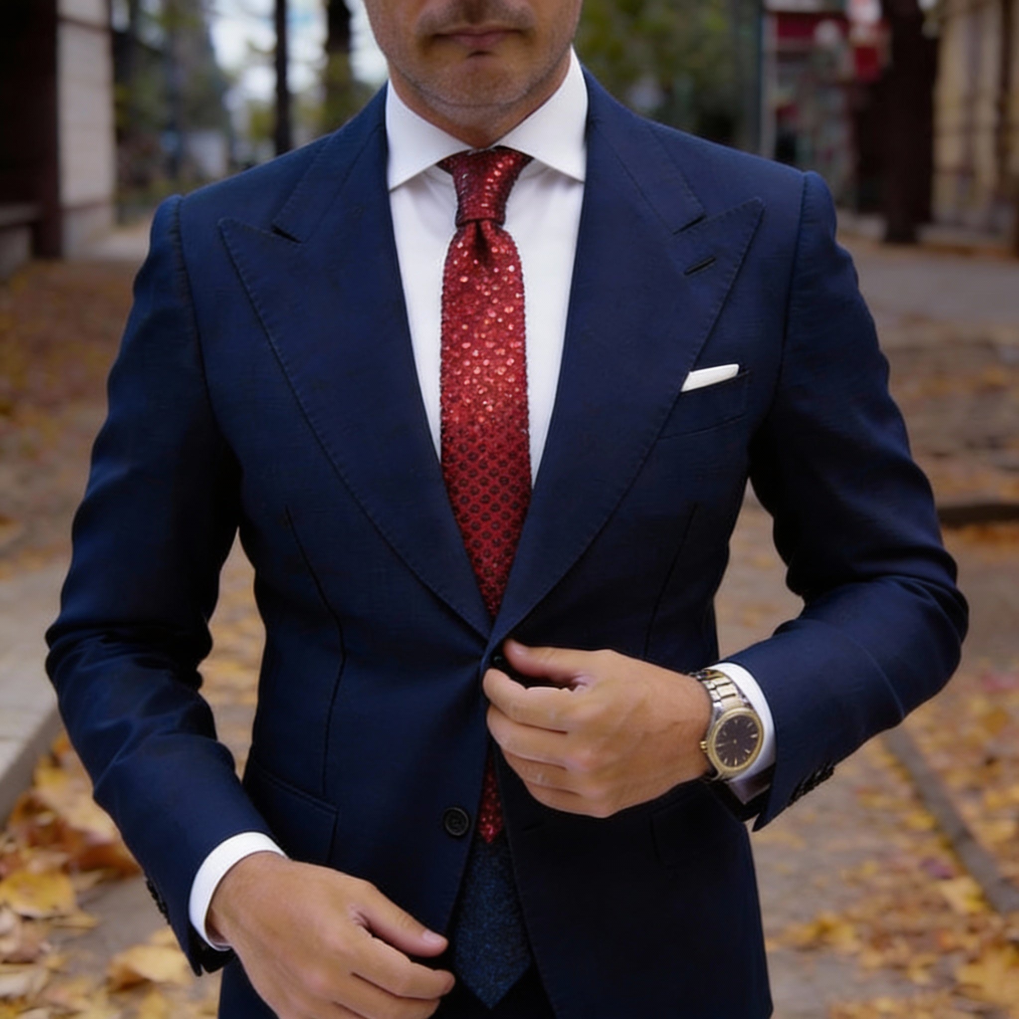 Red With Black Dots Necktie