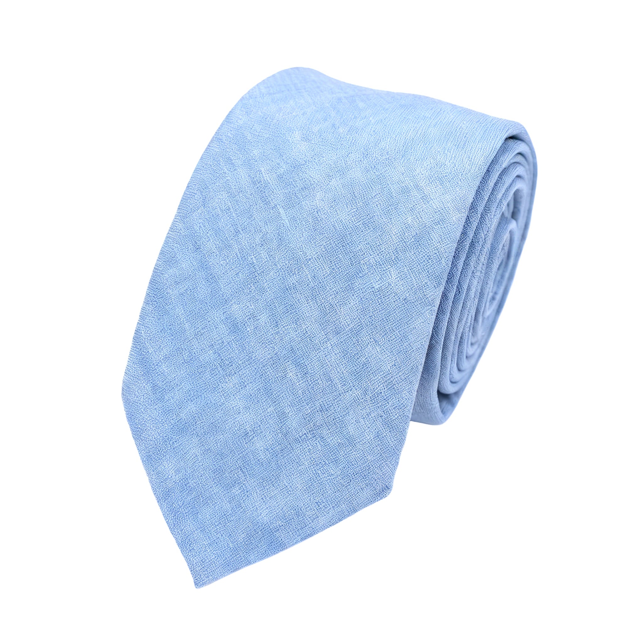Sky Blue White Textured Necktie