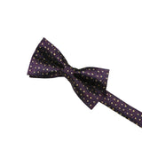 Dark Purple With Gold Triangular Bowtie