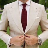 Red Necktie With Blue Small Hearts