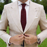 Red Necktie With Blue Small Hearts