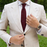 Red Necktie With Blue Small Hearts