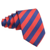 Red Blue Striped Necktie