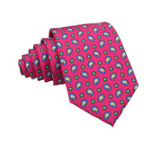 Pink Blue Paisley Necktie
