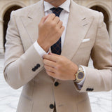 Blue With Brown Checkered Necktie