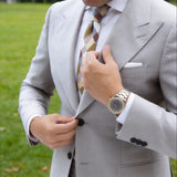 White With Yellow Plaid Necktie